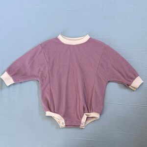 Cat & Jack Lavender Baby Outfit with Cream Trim 12m